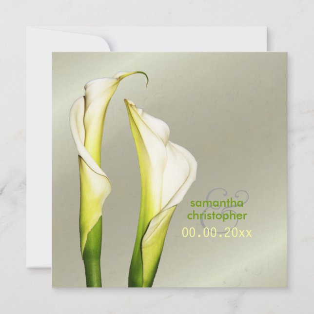 Calla lillies/wedding Invitations (Front)