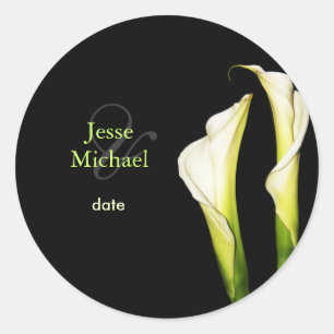Calla Lillies wedding stickers