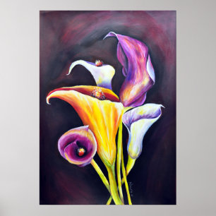 Calla Lilly- Bohemian Painting Poster