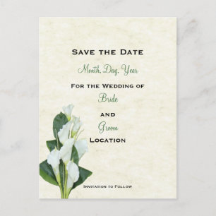 Calla Lilly Save The Date Card