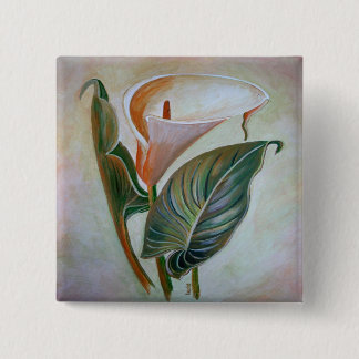 Calla Lily 15 Cm Square Badge