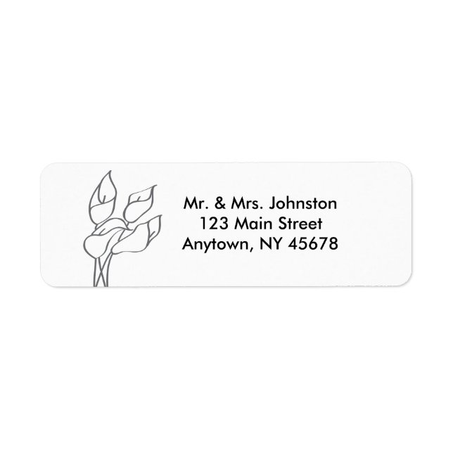 Calla Lily Address Label (Front)