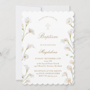 Calla lily   Baptism Invitation