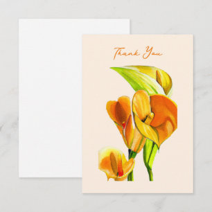 Calla lily blossom watercolor floral card