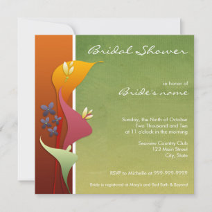 Calla Lily Bridal Shower Invitations