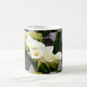 calla lily bride coffee mug