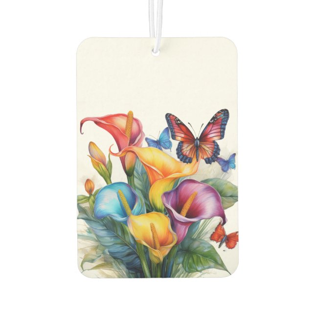 Calla Lily Car Air Freshener (Back)