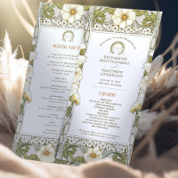 Calla Lily Ceremony Program Art Nouveau Mucha