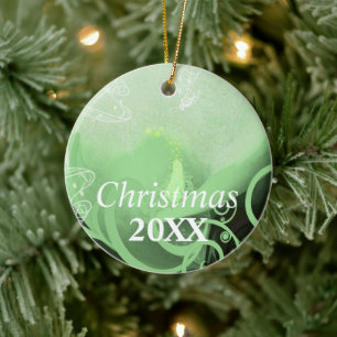 Calla Lily Christmas Couples Photo Ornament