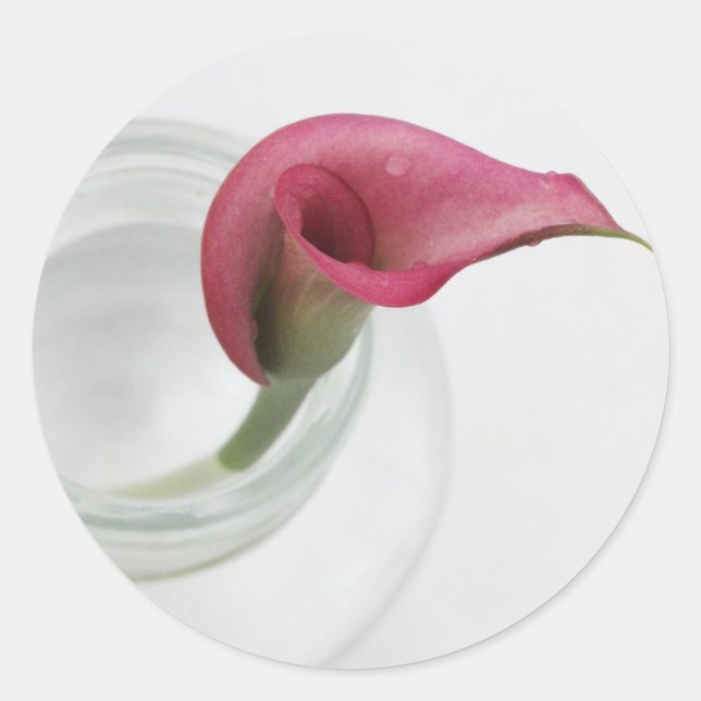 Calla Lily Classic Round Sticker (Front)