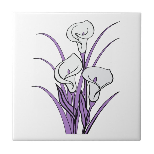 Calla Lily Design Tile (Front)