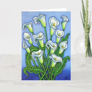 Calla Lily Dreaming Greeting Card by Lisa Lorenz