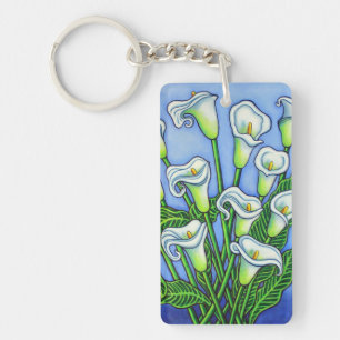 Calla Lily Dreaming Keychain by Lisa Lorenz