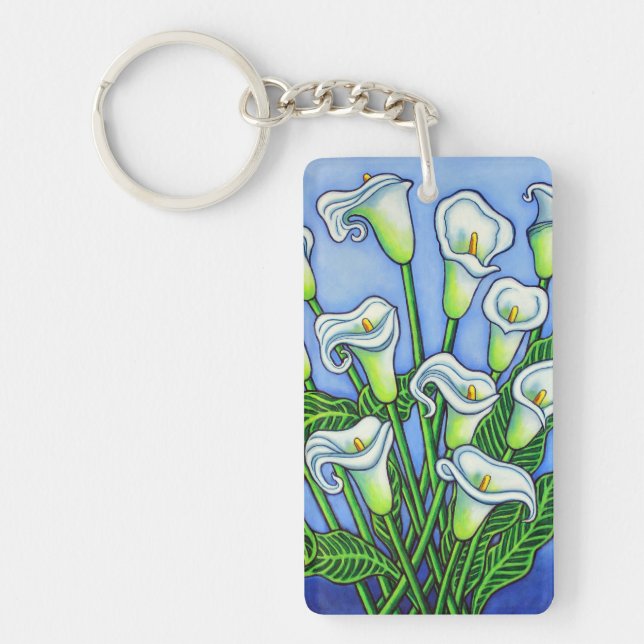 Calla Lily Dreaming Keychain by Lisa Lorenz (Front)
