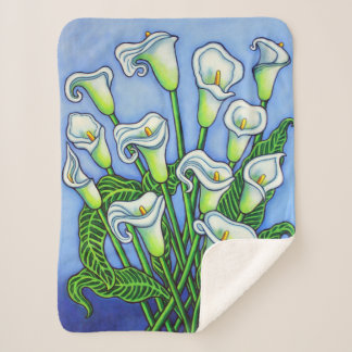 Calla Lily Dreaming Sherpa Blanket by Lisa Lorenz