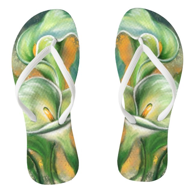 Calla Lily Flip Flops (Footbed)