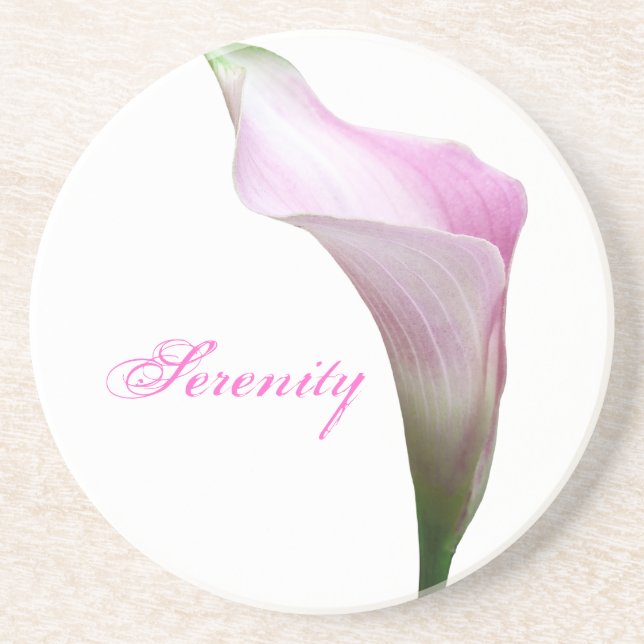 Calla Lily Floral Photography Coaster (Front)