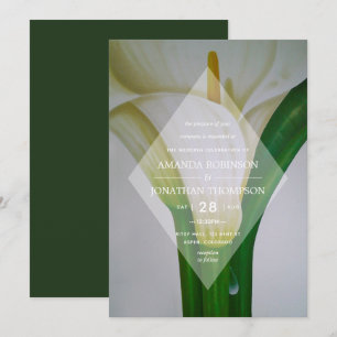 Calla Lily Floral Spring Wedding Invitation