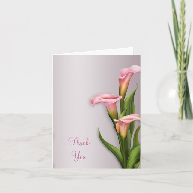 Calla Lily Floral Thank You Card (Front)
