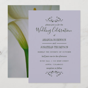 Calla Lily Floral Wedding Invitation