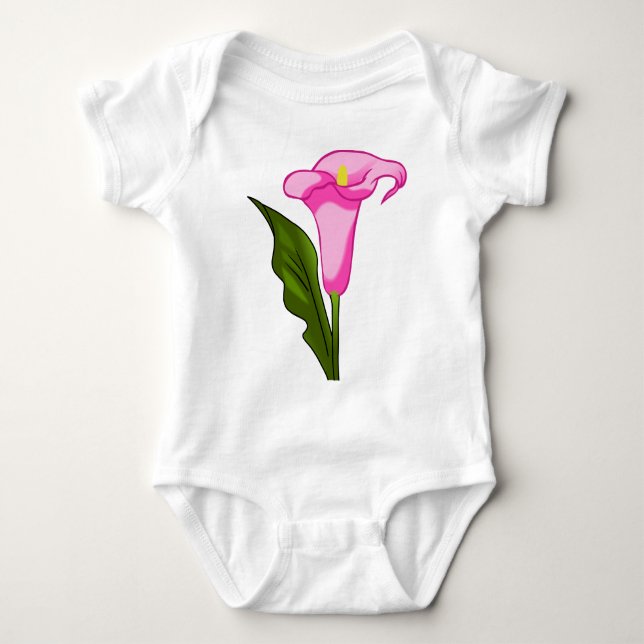 Calla Lily Flower Baby Bodysuit (Front)