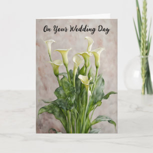 Calla Lily Flower Bouquet Wedding Congratulations Card