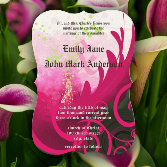 Calla Lily Flower Wedding Invitation (Creator Uploaded)