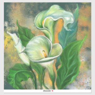 Calla Lily Flowers Sticker Painting