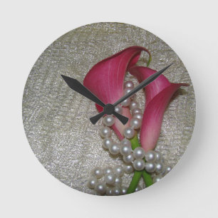Calla Lily Flowers Wall Clock