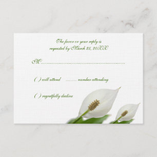 Calla Lily Flowers White Wedding Response Cards