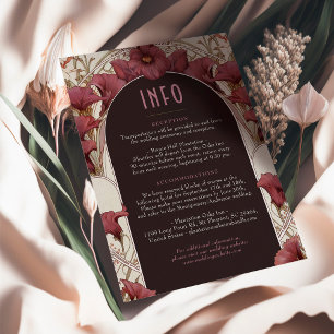 Calla Lily Insert INFO Vintage Art Nouveau Mucha Invitation