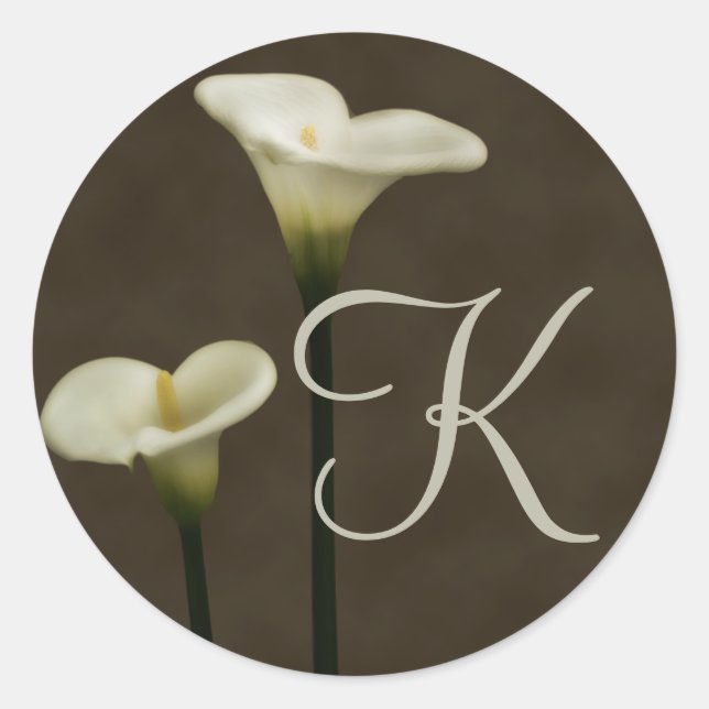 Calla Lily K Envelope Seal (Front)