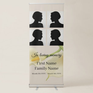 Calla lily memorial collage retractable banner