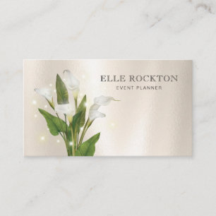 Calla Lily Minimalist Pearl Gloss Business Card