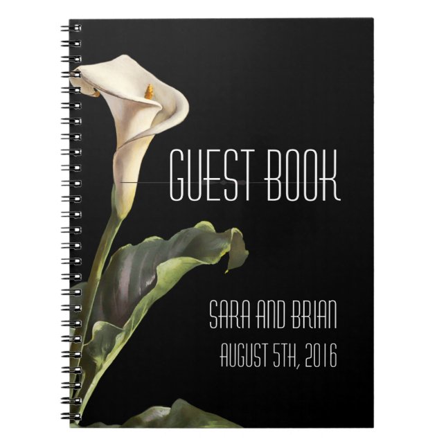 Calla Lily Modern Floral Notebook (Front)