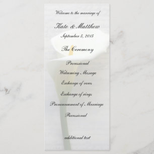Calla lily on old handwriting programme