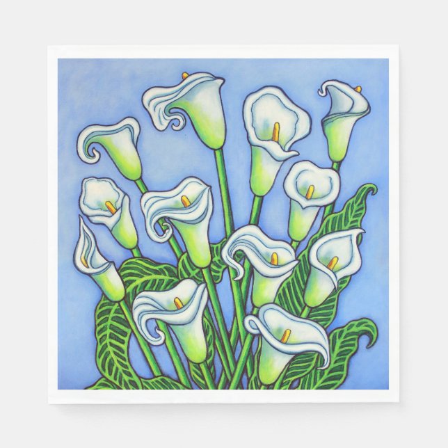 Calla Lily Paper Napkins (Front)