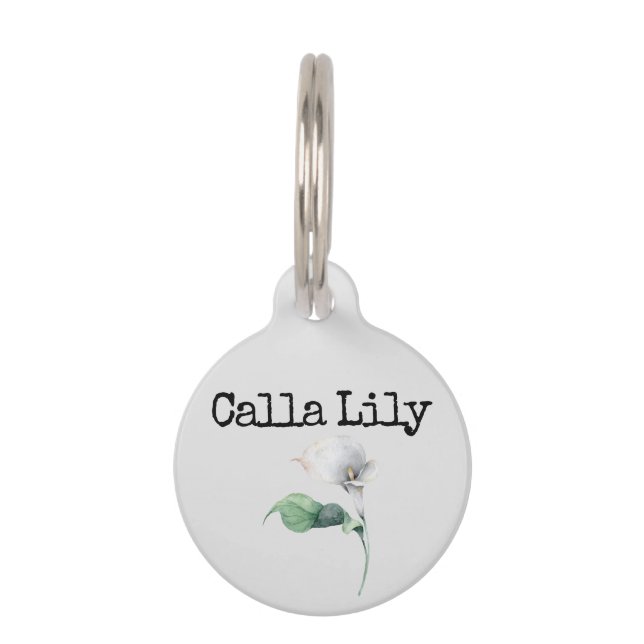 Calla Lily Pet Tag (Front)