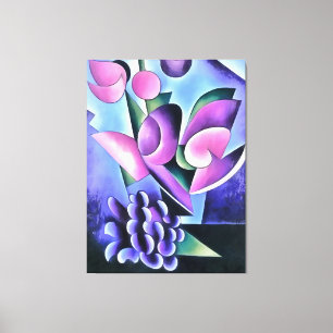 Calla Lily Purple Sensation Abstract Art Canvas Print