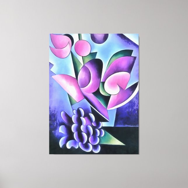 Calla Lily Purple Sensation Abstract Art Canvas Print (Front)