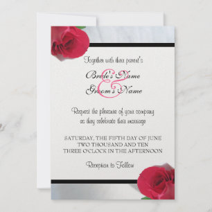 Calla Lily/Rose Wedding Invitation