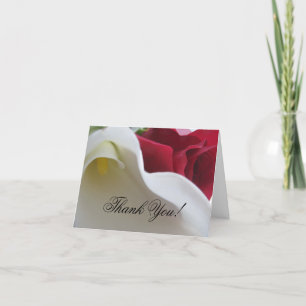 Calla Lily/Rose Wedding Thank You Card