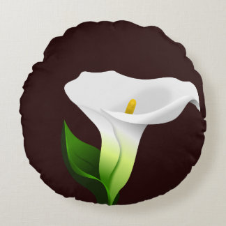 Calla lily round cushion