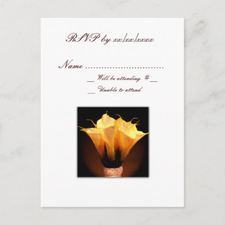Calla lily RSVP Response Card