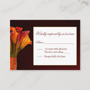 Calla lily RSVP response card
