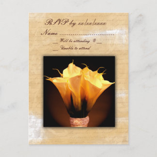Calla lily RSVP Response Card