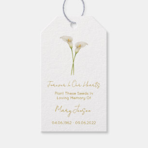 Calla lily Seed Packet Funeral Gift Tags
