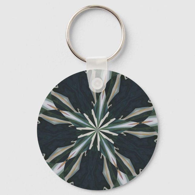 Calla Lily Star Kaleidoscope Key Ring (Front)