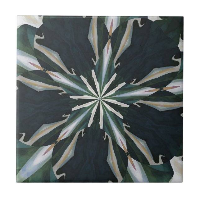 Calla Lily Star Kaleidoscope Tile (Front)