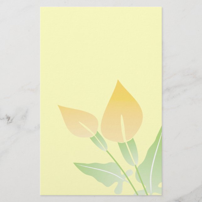 Calla Lily Stationery-Floral Stationery (Front)